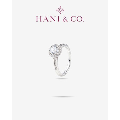 HANI&CO Nina Halo Solitaire Diamond Ring