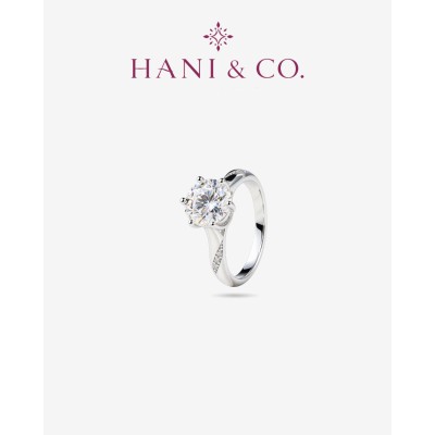 HANI&CO Rina Twisted Solitaire Diamond Ring