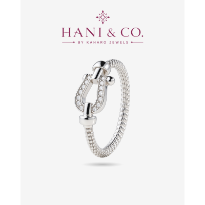 HANI&CO Grace Horseshoe Clasp Bracelet Diamond Ring