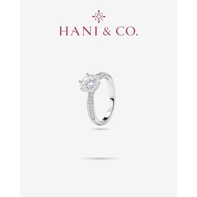 HANI&CO Yara Pave Solitaire Diamond Ring